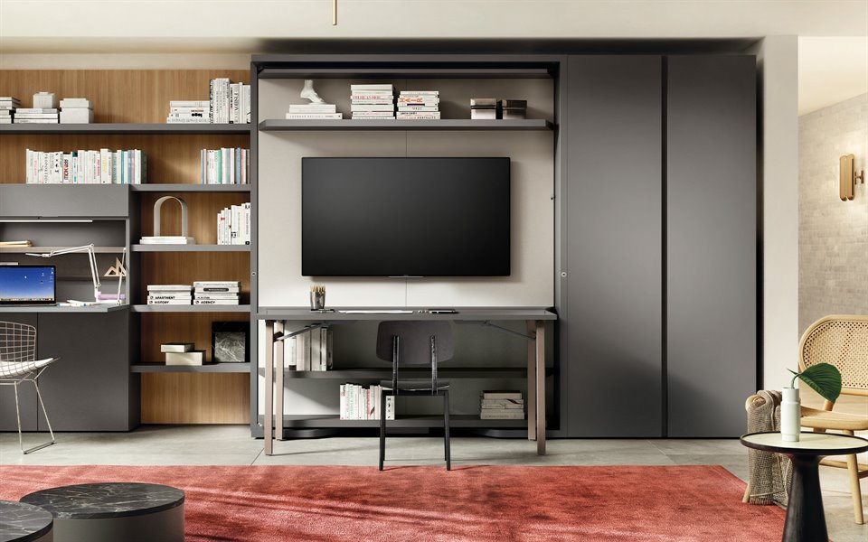 Opklapbed 2P draaikast tv dicht BedHabits 1